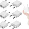 Lenink 6 Packs US to Europe Plug Adapter, Type C Travel Adapter, Fireproof Portable European Power Converter Plug for USA to EU Italy France Germany Spain Maldives