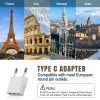 Lenink 6 Packs US to Europe Plug Adapter, Type C Travel Adapter, Fireproof Portable European Power Converter Plug for USA to EU Italy France Germany Spain Maldives - Image 2