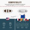 Lenink 6 Packs US to Europe Plug Adapter, Type C Travel Adapter, Fireproof Portable European Power Converter Plug for USA to EU Italy France Germany Spain Maldives - Image 3